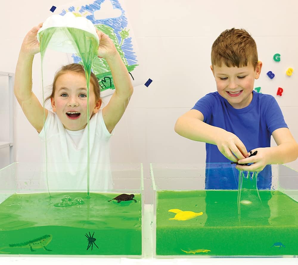 Zimpli Kids Slime Play Green - Turns Water into Gooey DIY Slime, Eco-Friendly & Skin Safe, Christmas Craft Set for Kids 4