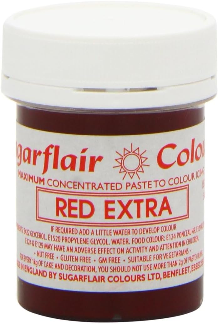 Sugarflair Red Extra Maximum Concentrated Food Colouring Paste 42g 7
