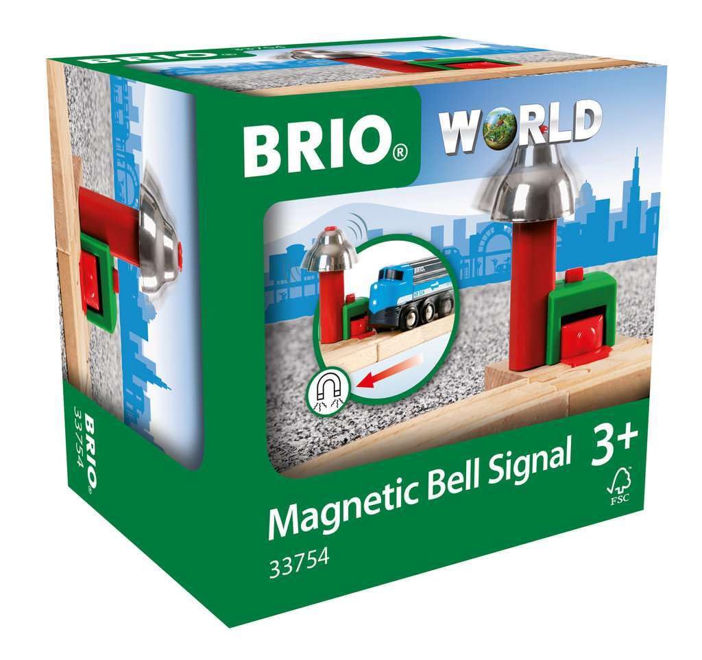 BRIO 33754 Magnetic Railway Bell Signal for Kids - Compatible with BRIO Train Sets 8