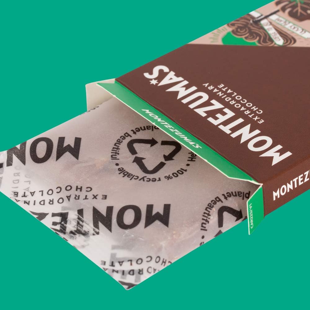 Montezuma's Happiccino, 35% Cocoa, Milk Chocolate With Coffee & Cocoa Nibs, Glut 5