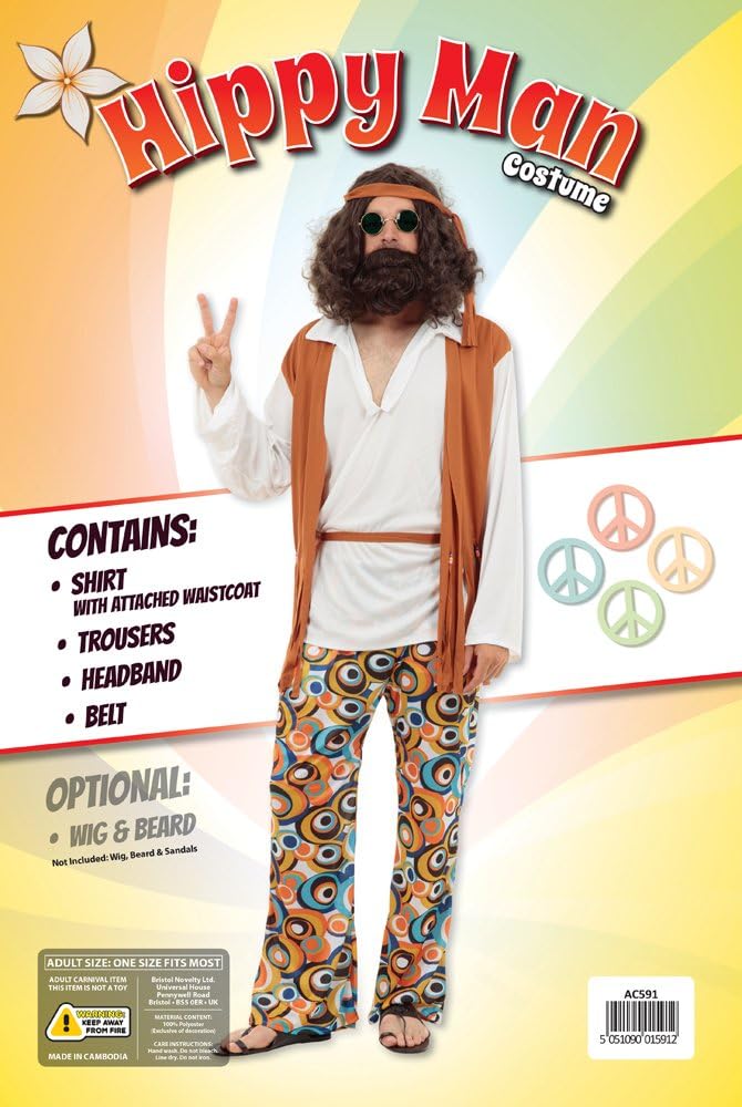 AC591 Hippie Man Costume - Adult
