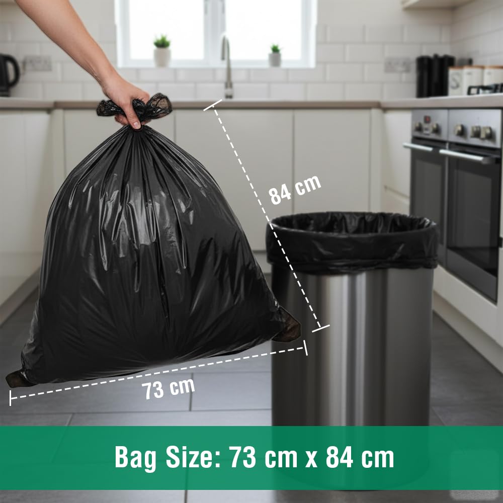 ARVO 70L Bin Bags - 40 Flat Bottom Refuse Sacks | 73 x 84 cm | 100% Recycled LDPE 5