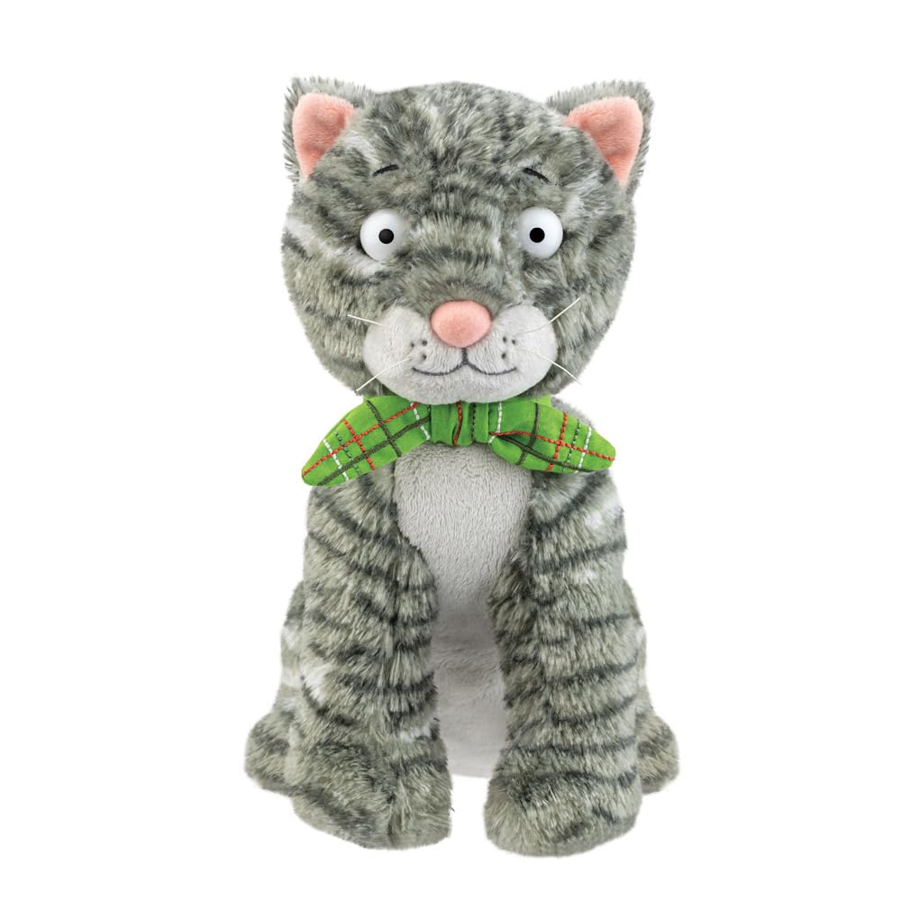 Aurora Tabby McTat Cat Soft Toy - 9 Inch, Grey and White, Suitable from Birth