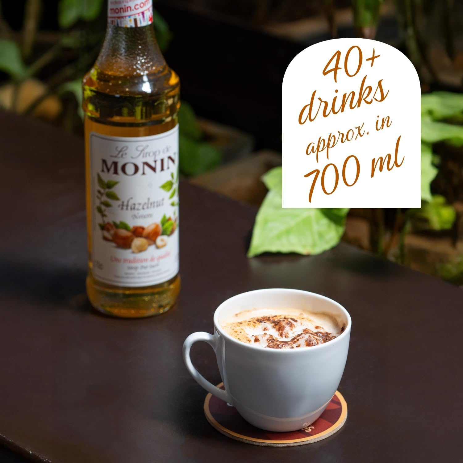 Monin Hazelnut Syrup - Pure Sugar, Natural Flavoring | 700ml Glass Bottle 5