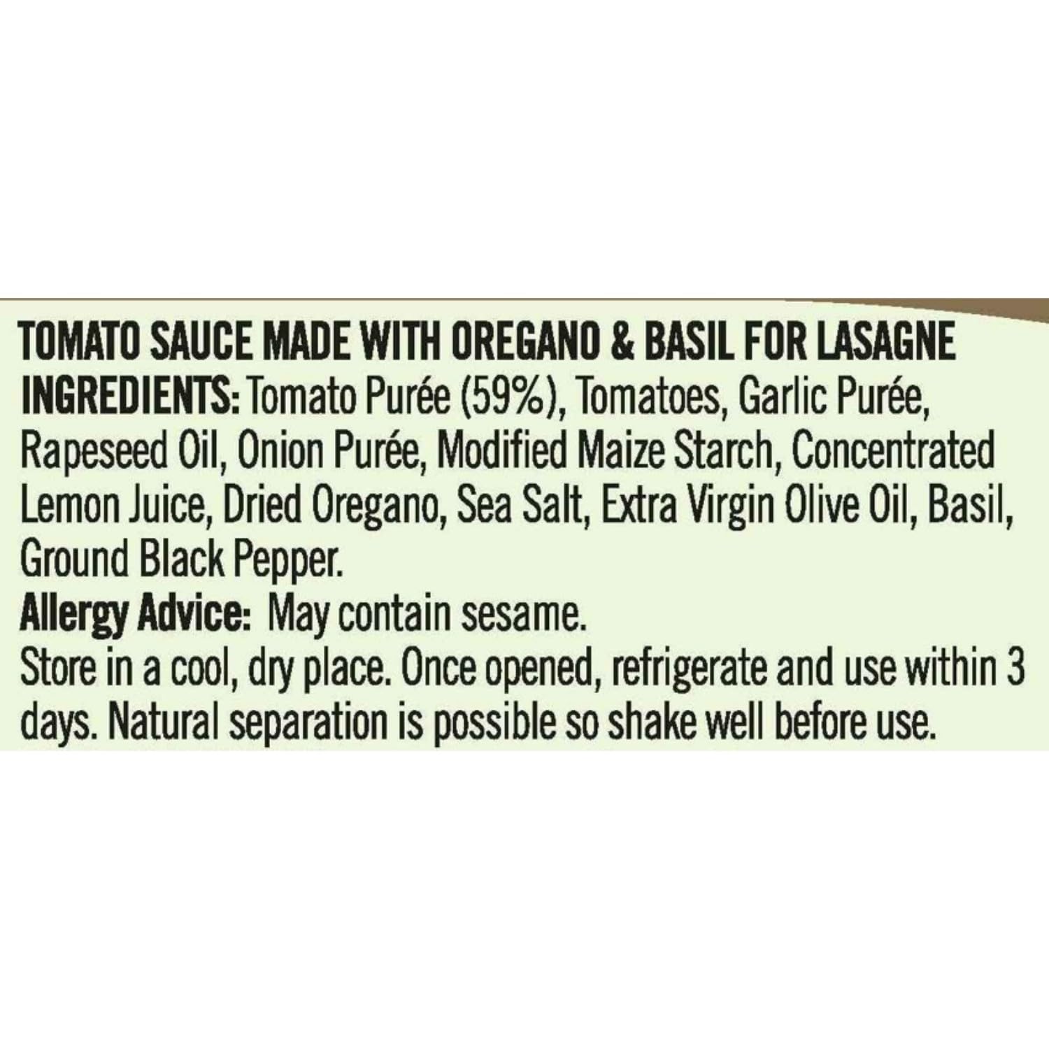 Loyd Grossman No Added Sugar Italian Red Lasagne Sauce – Tomato & Herb Infusion, 450g Jar