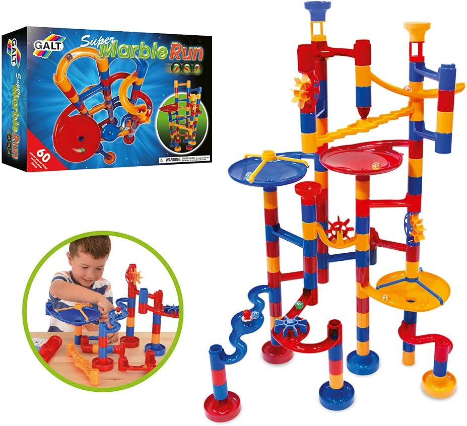 Galt Super Marble Run - 60-Piece Construction Toy for Ages 4+