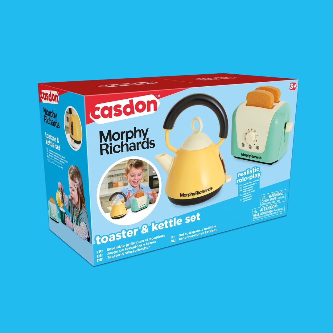 Casdon Morphy Richards Interactive Toy Toaster &amp; Kettle Set - Play Kitchen Appliances for Kids 3+ 8