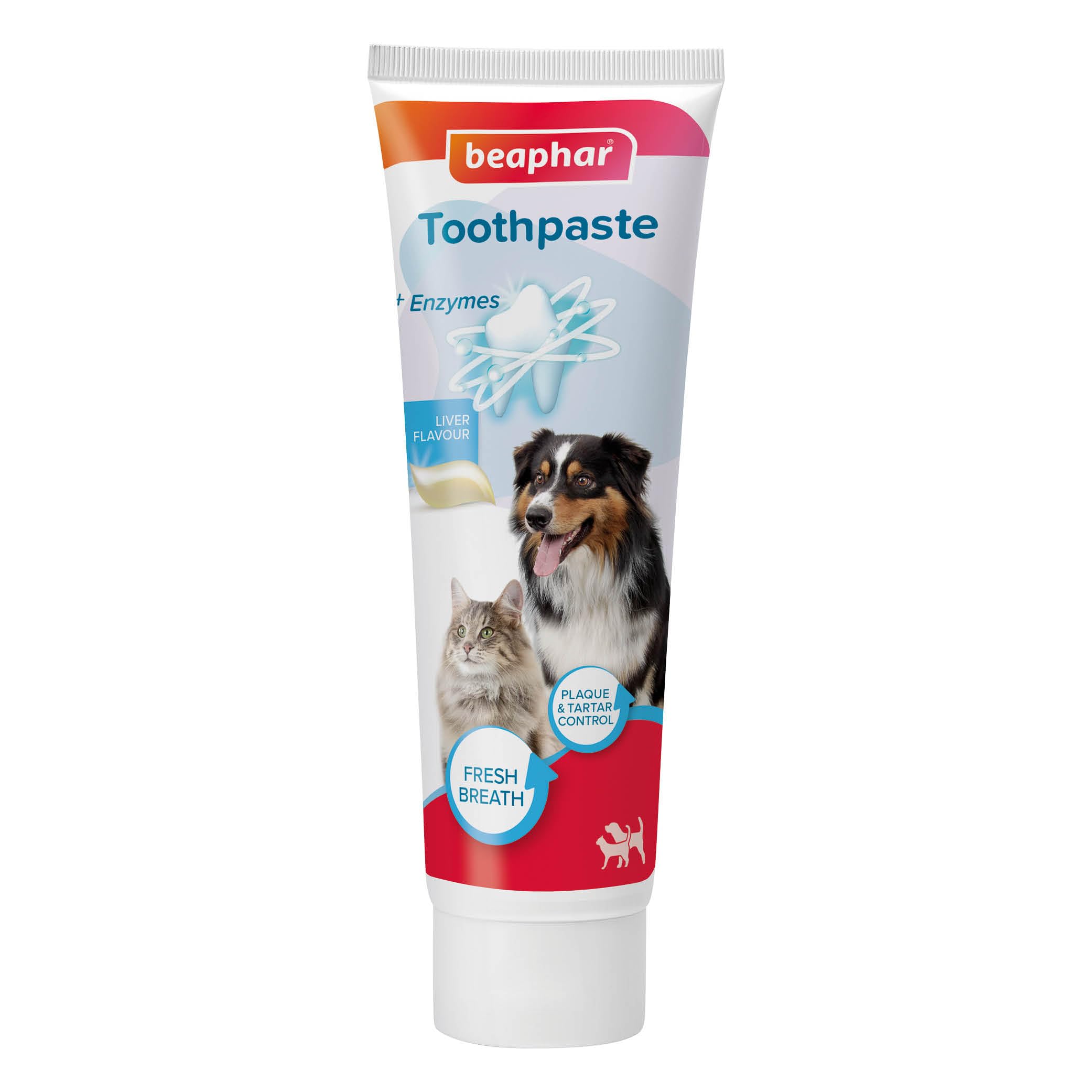 Beaphar Liver Flavour Toothpaste with Enzymes for Dogs & Cats | 100g | Fluoride & Xylitol Free