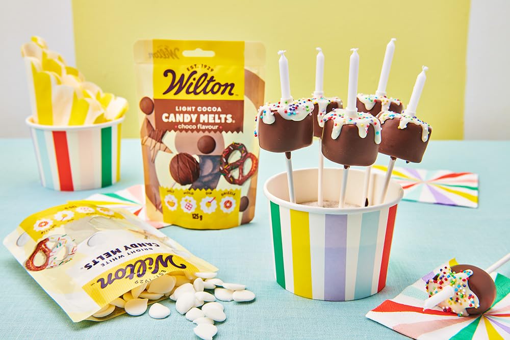 Wilton Candy Melts Gelb – Schmelzbonbons mit süßem, cremigem Geschmack zum Formen, Eintauchen und Beträufeln 5