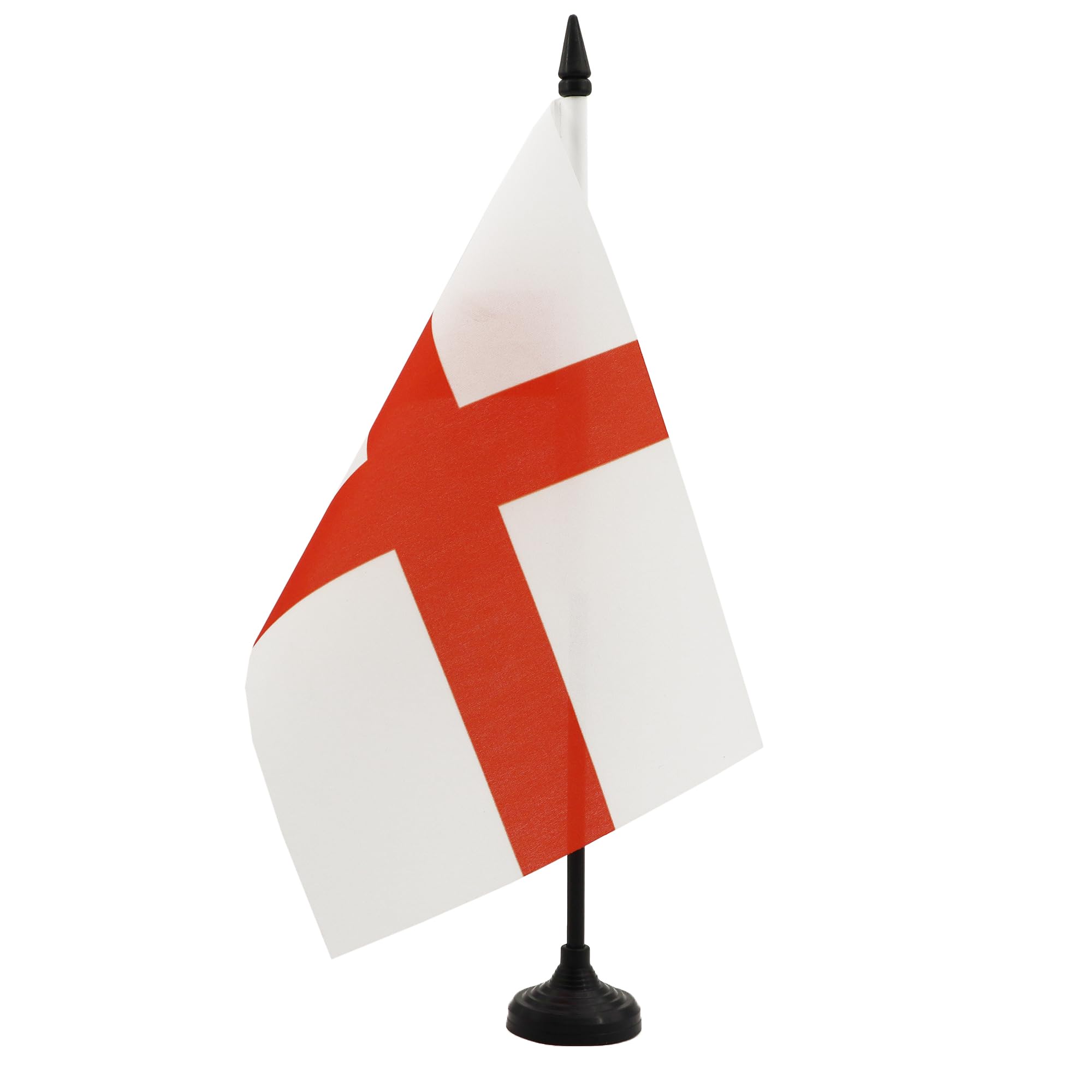 AZ FLAG England Table Flag 5'' x 8'' with Black Plastic Base | 100% Polyester | Ready to Use