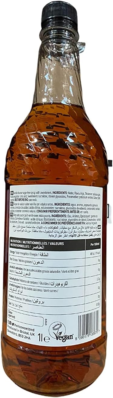 Sweetbird zuckerfreier Vanillesirup 1 Liter | NSB503 | Vegan 3