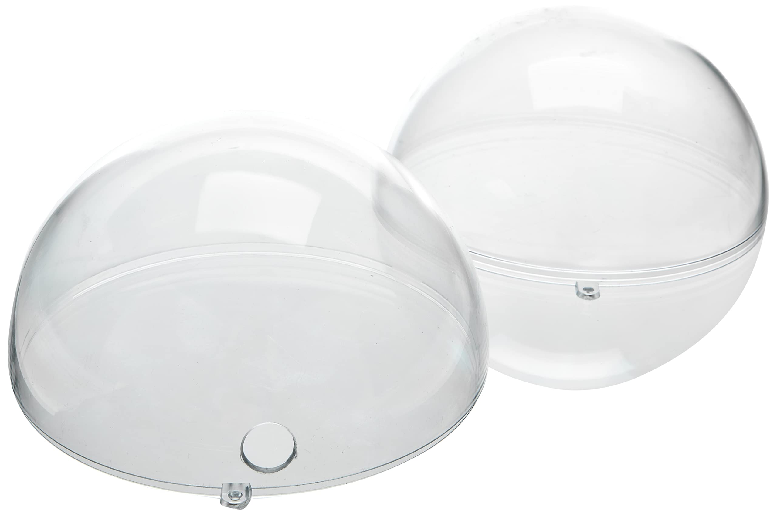 Rayher 16cm Transparent 2-Part Fillable Plastic Ball with 15mm Hole for LED Chain