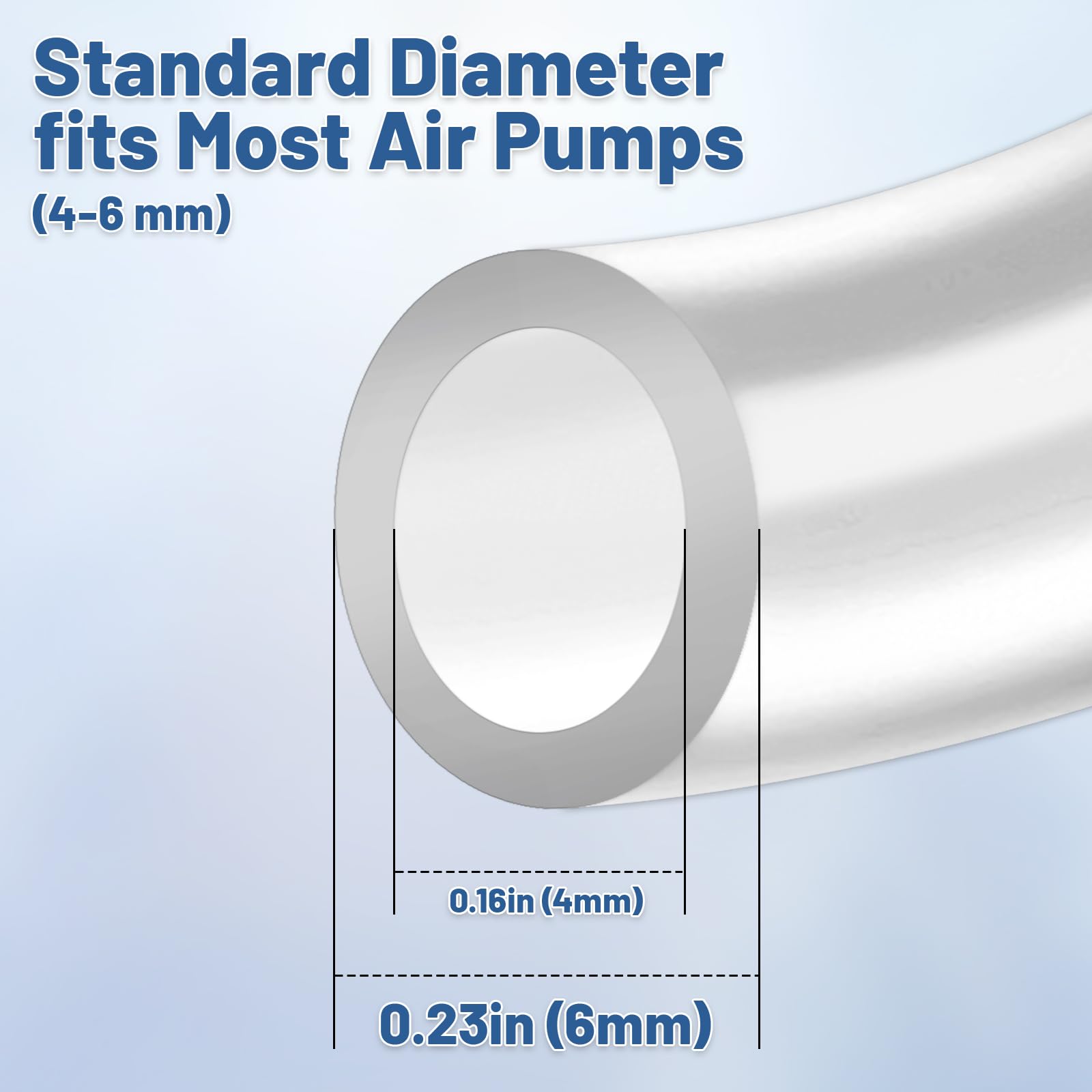 MOXYOY Aquarium Airline Tubing - 2 Meter Standard 4-6mm Flexible PVC Hose | Kink-Resist