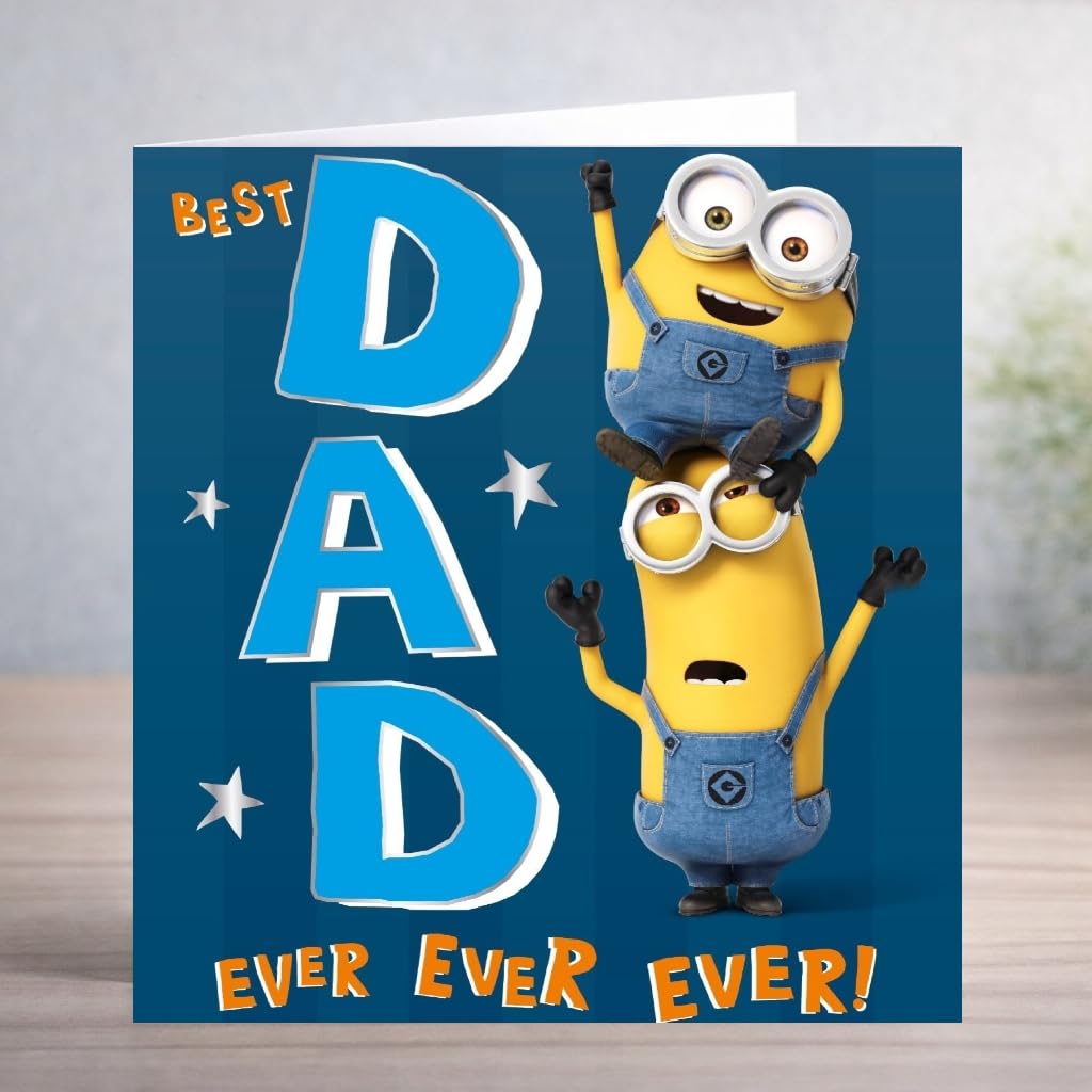 Danilo Promotions LTD Despicable Me Father's Day Card - 'Best Dad Ever Ever Ever' | Official Minions Design