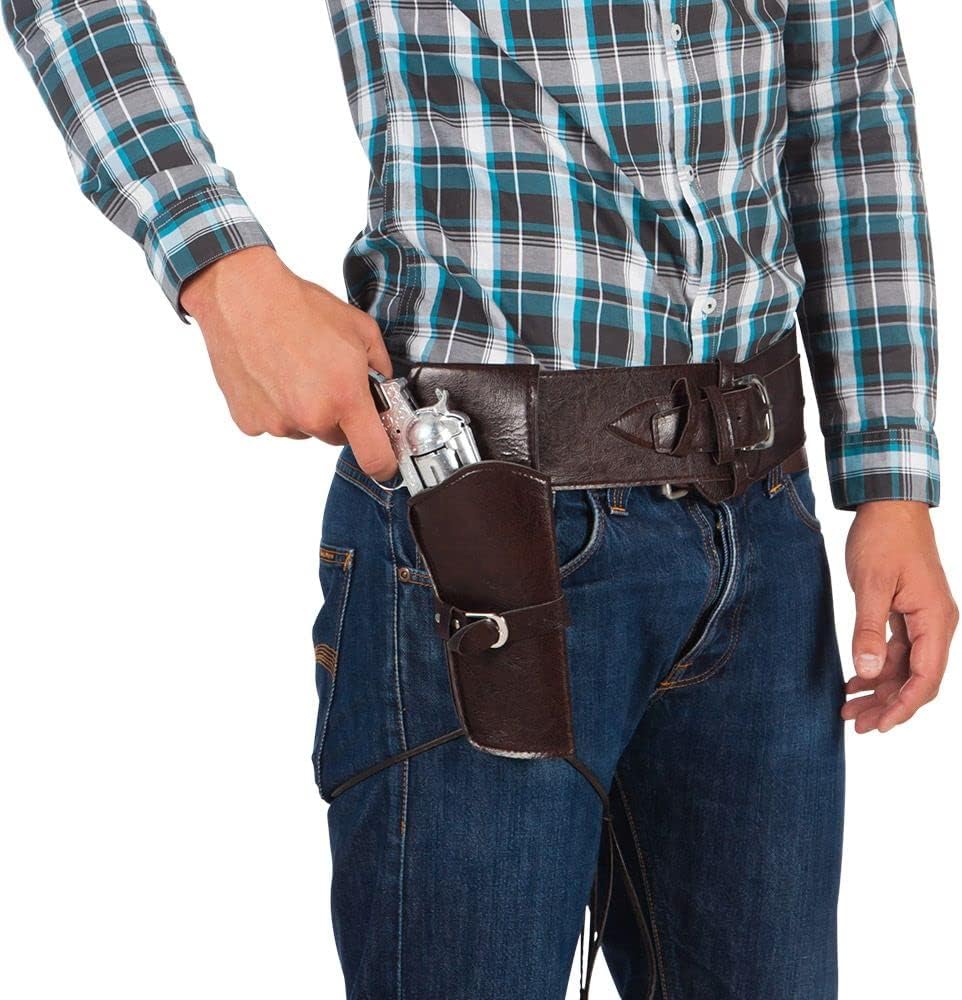 Boland Cowboy Holster and Belt Set - Brown Imitation Leather 3