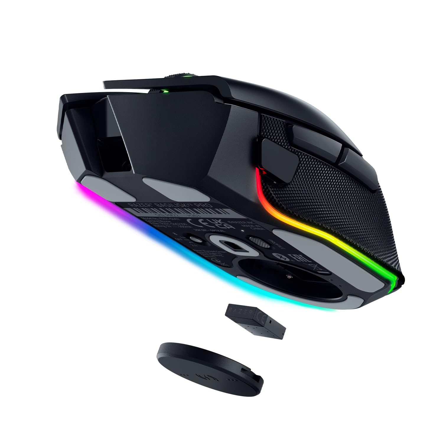 Razer Mouse Dock Pro &amp; Charging Puck – Magnetisches kabelloses Ladedock mit 8K Hz-Transceiver und RGB-Beleuchtung 4