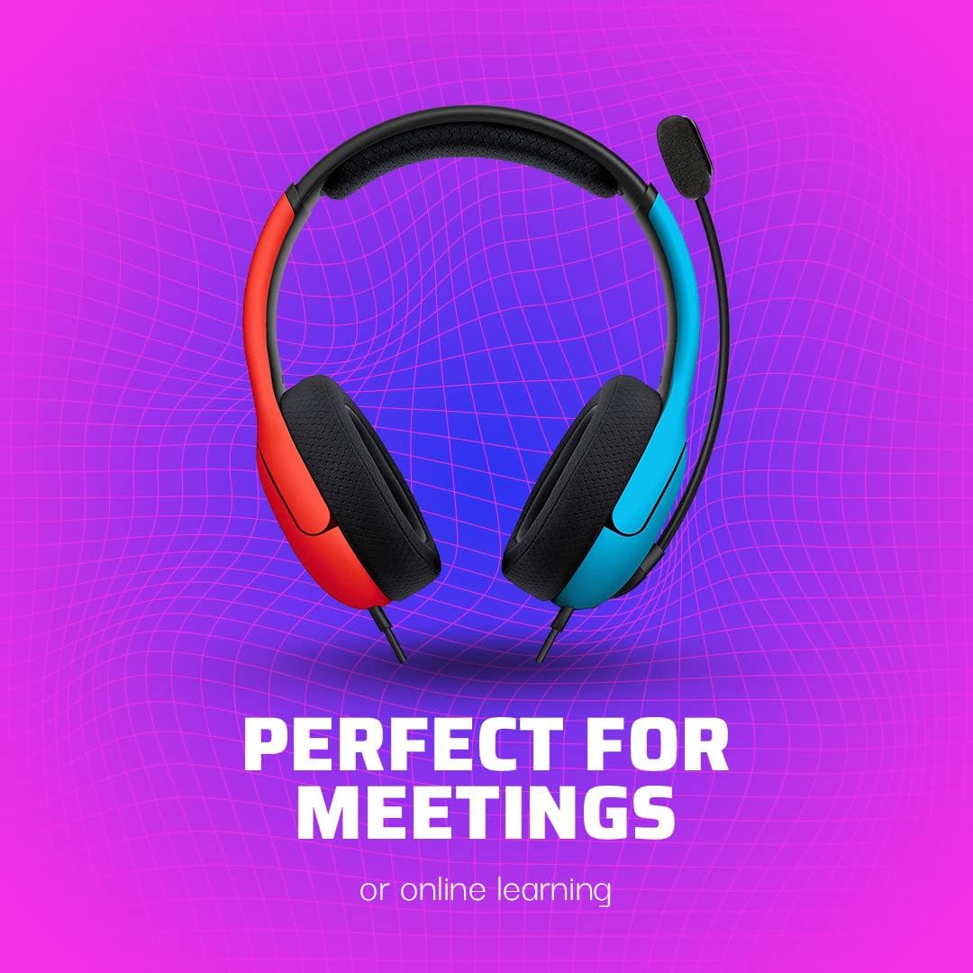 PDP LVL40 Wired Stereo Headset for Nintendo Switch - Joy-Con Blue/Red 7