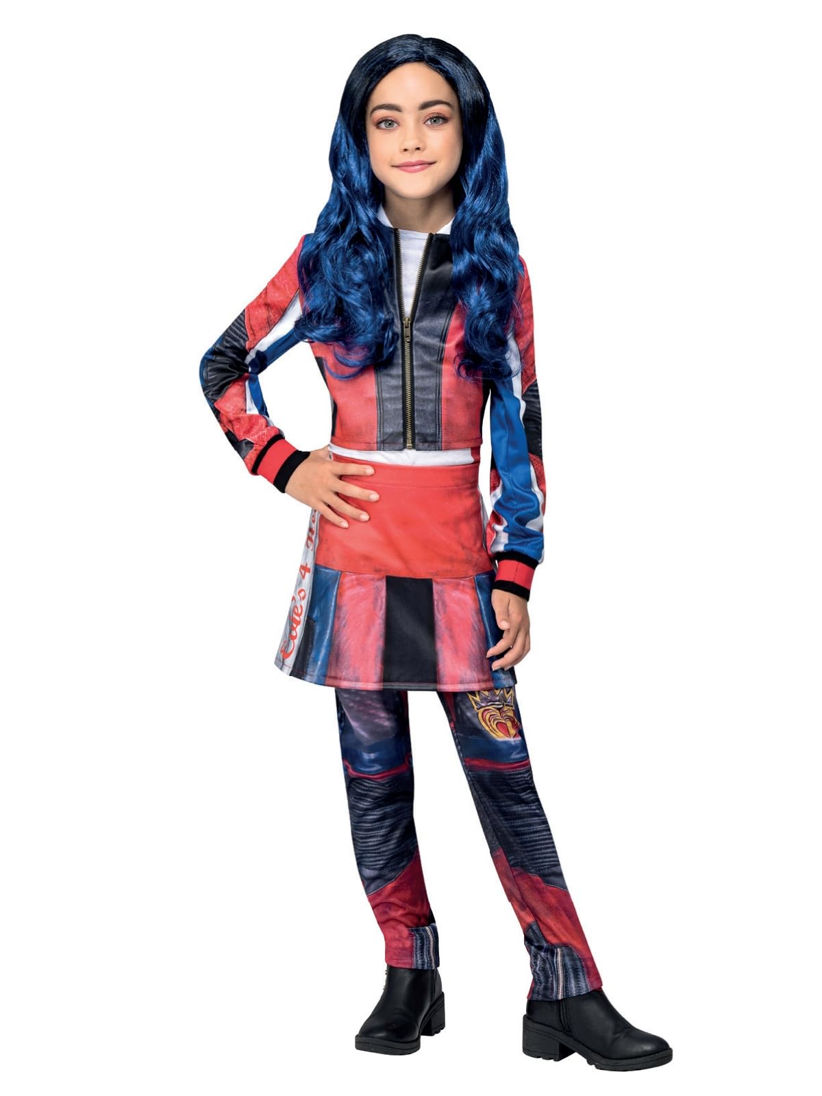 Smiffys Disney Descendants Evie Costume - Kids All-in-One Mock Jacket and Skirt 8