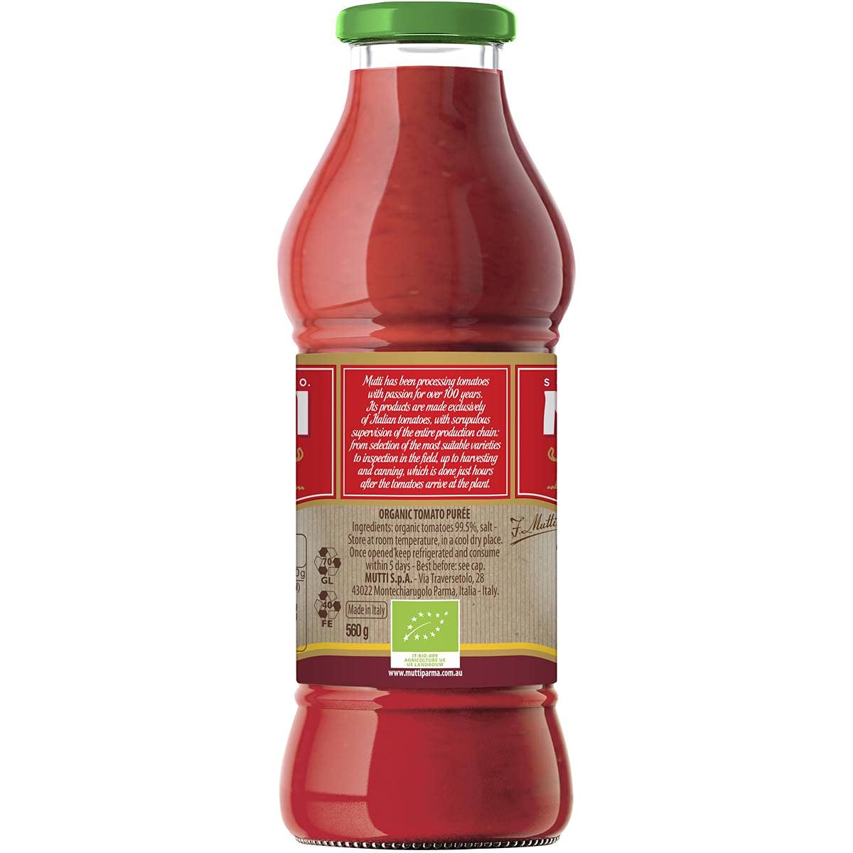 Mutti - Organic Tomato Puree (560 g) 5