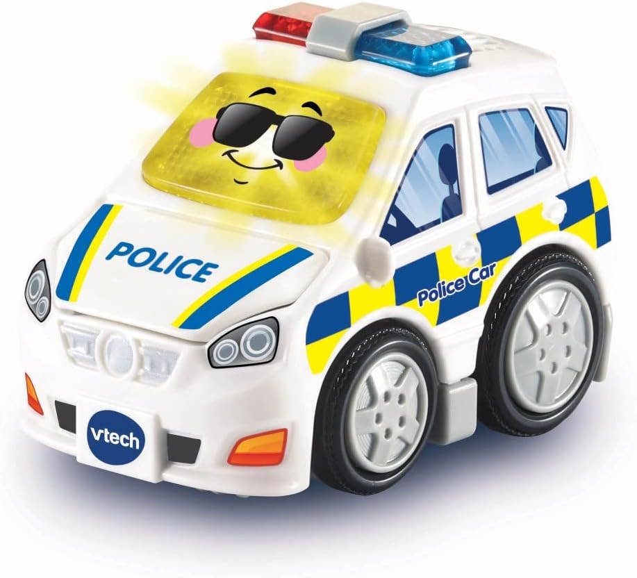 VTech Toot-Toot Drivers 2 Car Rescue Pack with Fire Engine and Police Car - Interactive Musical Vehicle Set for Toddlers 1-5 Years 5