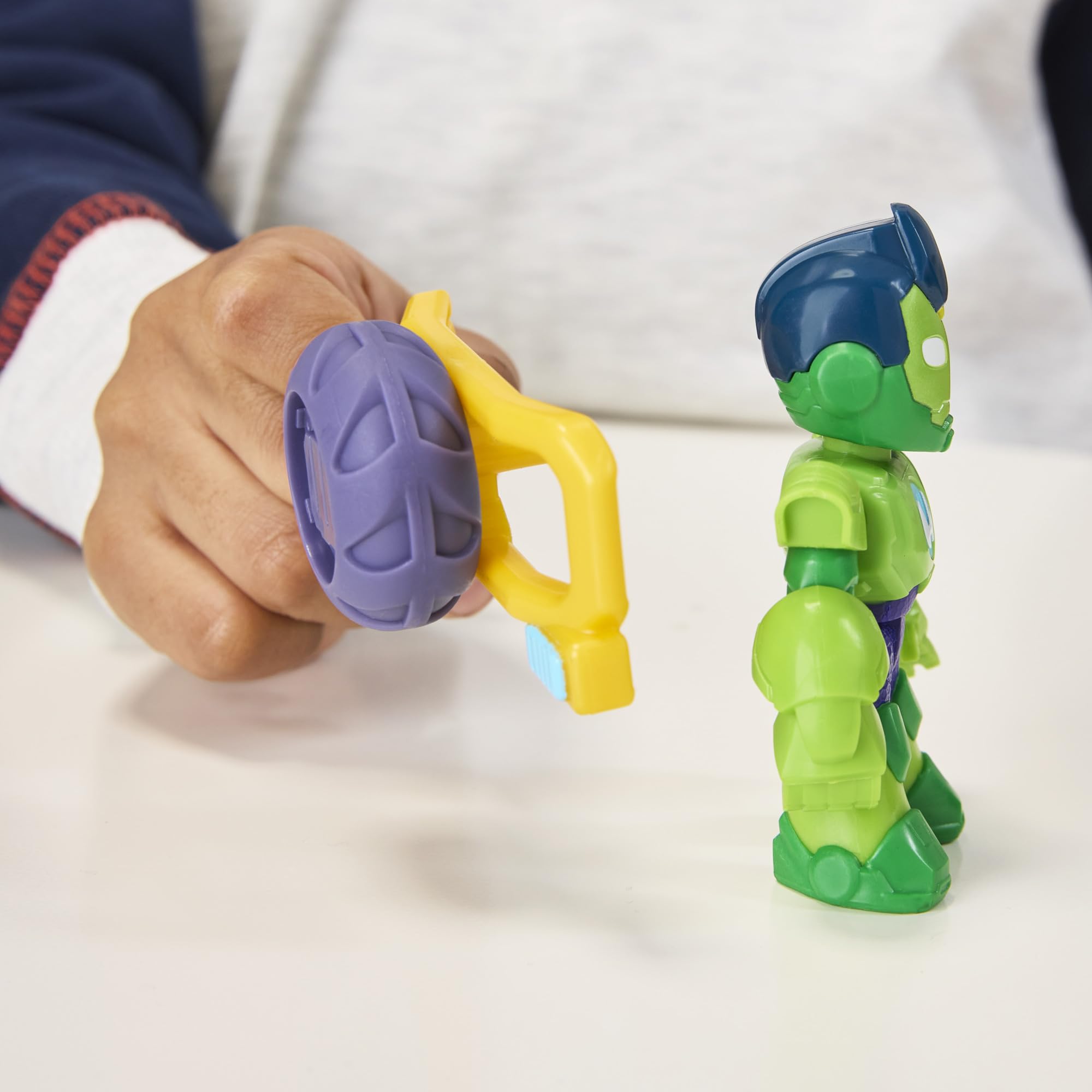 Marvel Iron Hulk Action Figure & Toy Vehicle Set with 2-in-1 Accessory | 7.6-CM Scale | Ages 3+ 9