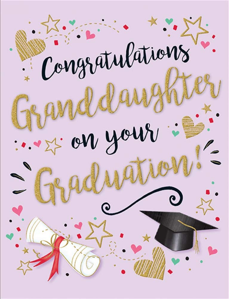 Piccadilly Greetings A11742 Graduation Granddaughter Birthday Card | 8 x 6 Inches | Violet 1