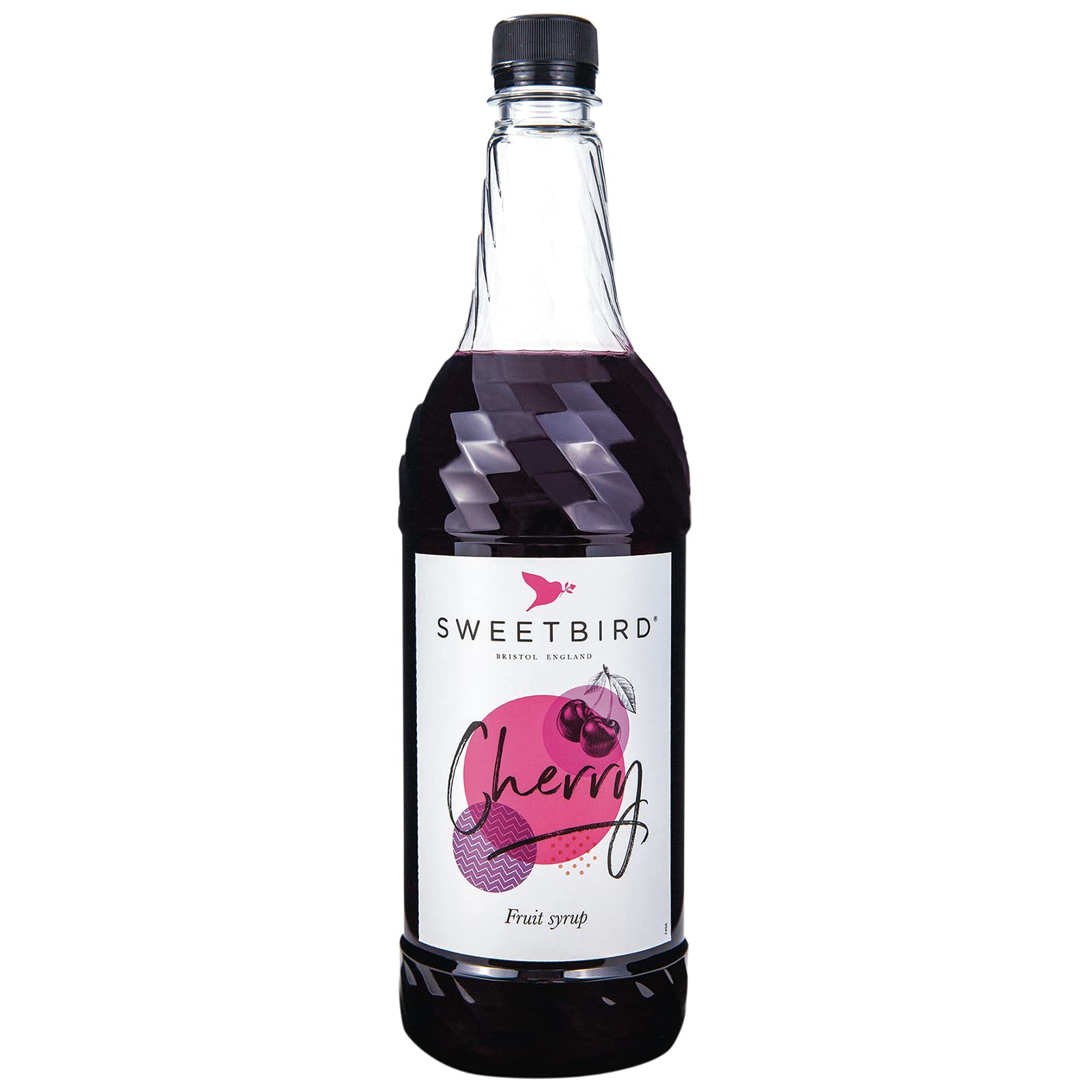 Sweetbird Cherry Syrup - 1 Litre Bottle | Vegan Friendly | Made in the UK