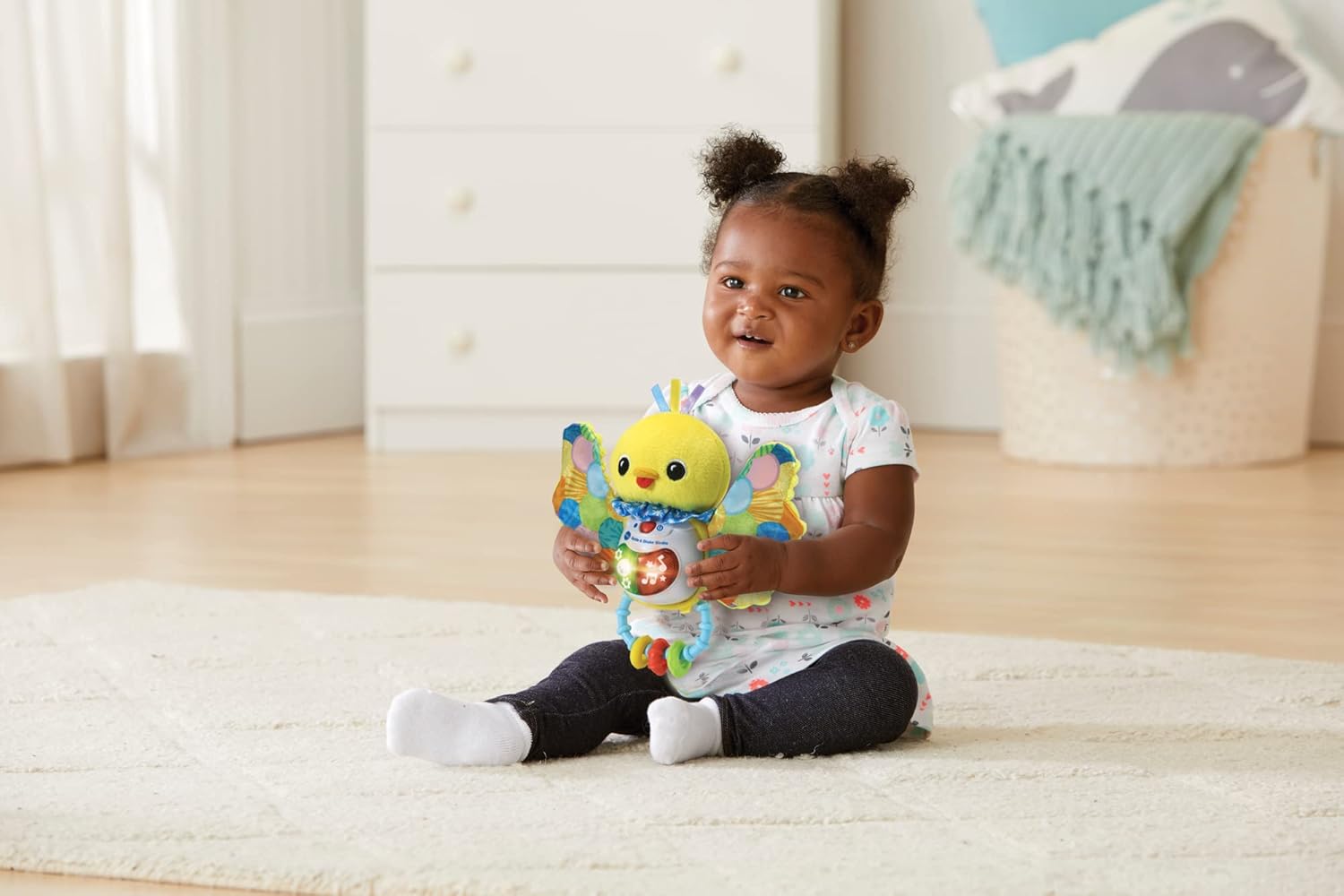 VTech Rattle & Shake Birdie - Interactive Sensory Toy with Music, Lights & Textures for 3-24 Months 4