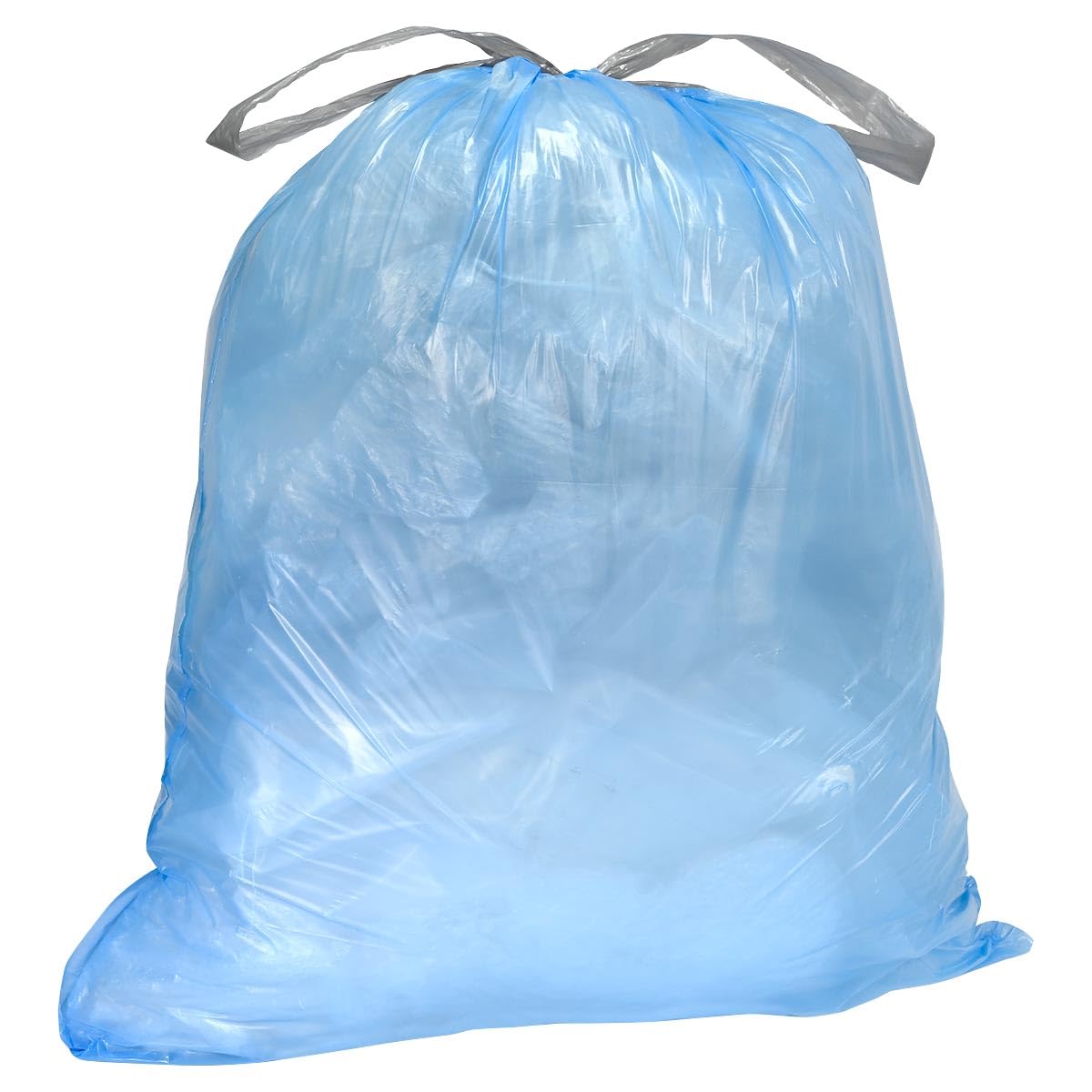 Plasticplace Code V Compatible 100 Count Blue Drawstring Recycling Bags 1.2 Mil 14.5" x 27.5" 4
