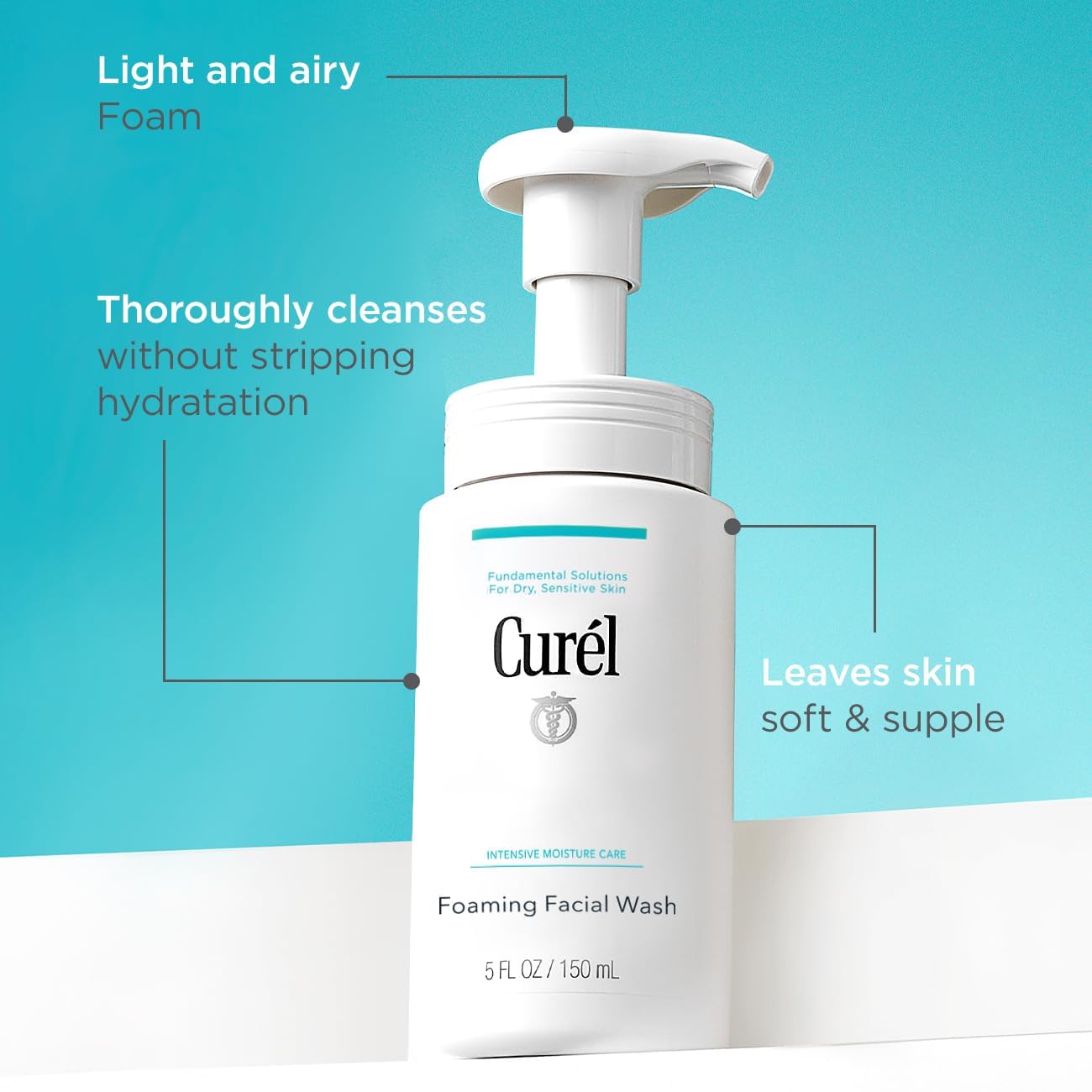 Curel Foaming Facial Wash - Gentle Cleanser for Dry, Sensitive Skin | 150ml 3