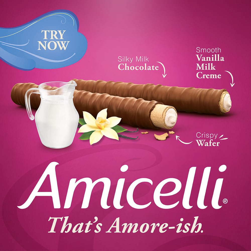 Ritter Sport Amicelli Limited Edition Vanilla Milk Crème Crispy Wafer Rolls 200g 4