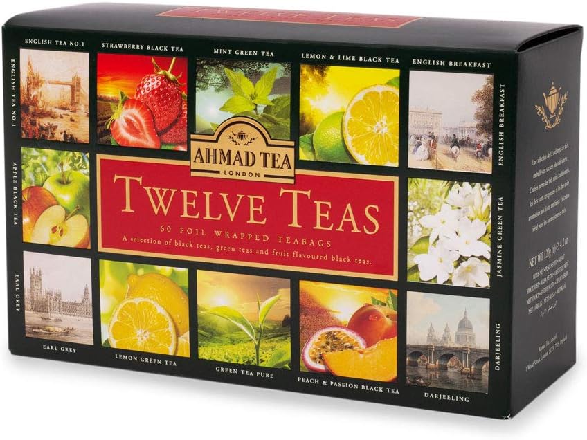 Ahmad Tea Twelve Teas Collection – 60 Teebeutel mit Schwarz-, Grün- und Früchtetees 9