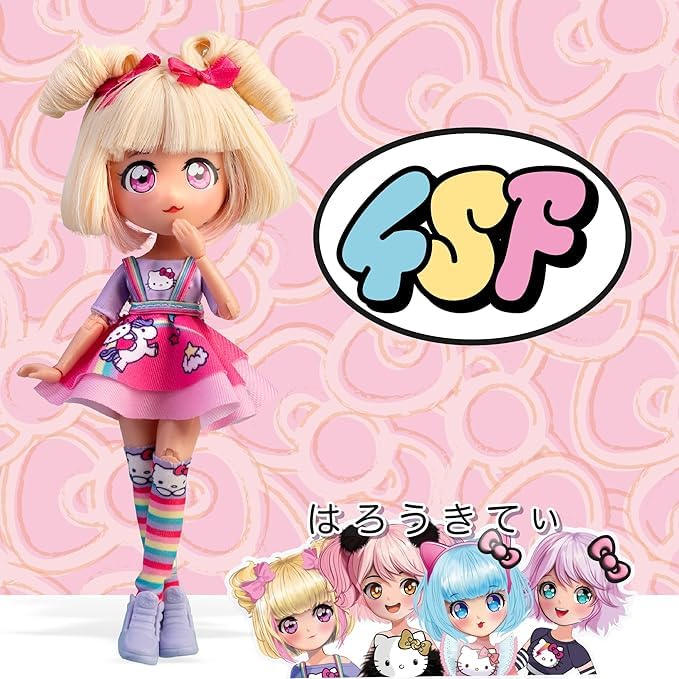 Hello Kitty Blonde Candy Unicorn Manga Doll - Sanrio Collectible for Ages 3+ 4