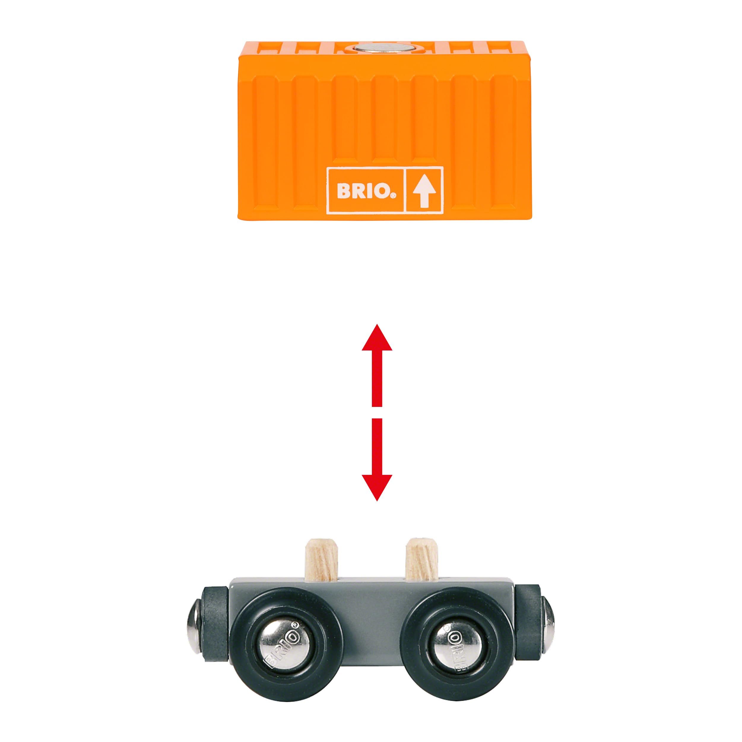 BRIO Three Wagon Cargo Train - 7 Pieces, Compatible with BRIO World | Ages 3+ 6