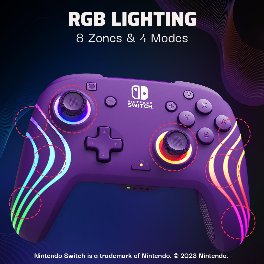 PDP Afterglow Wave Wireless Pro Controller with Full Motion for Nintendo Switch 6
