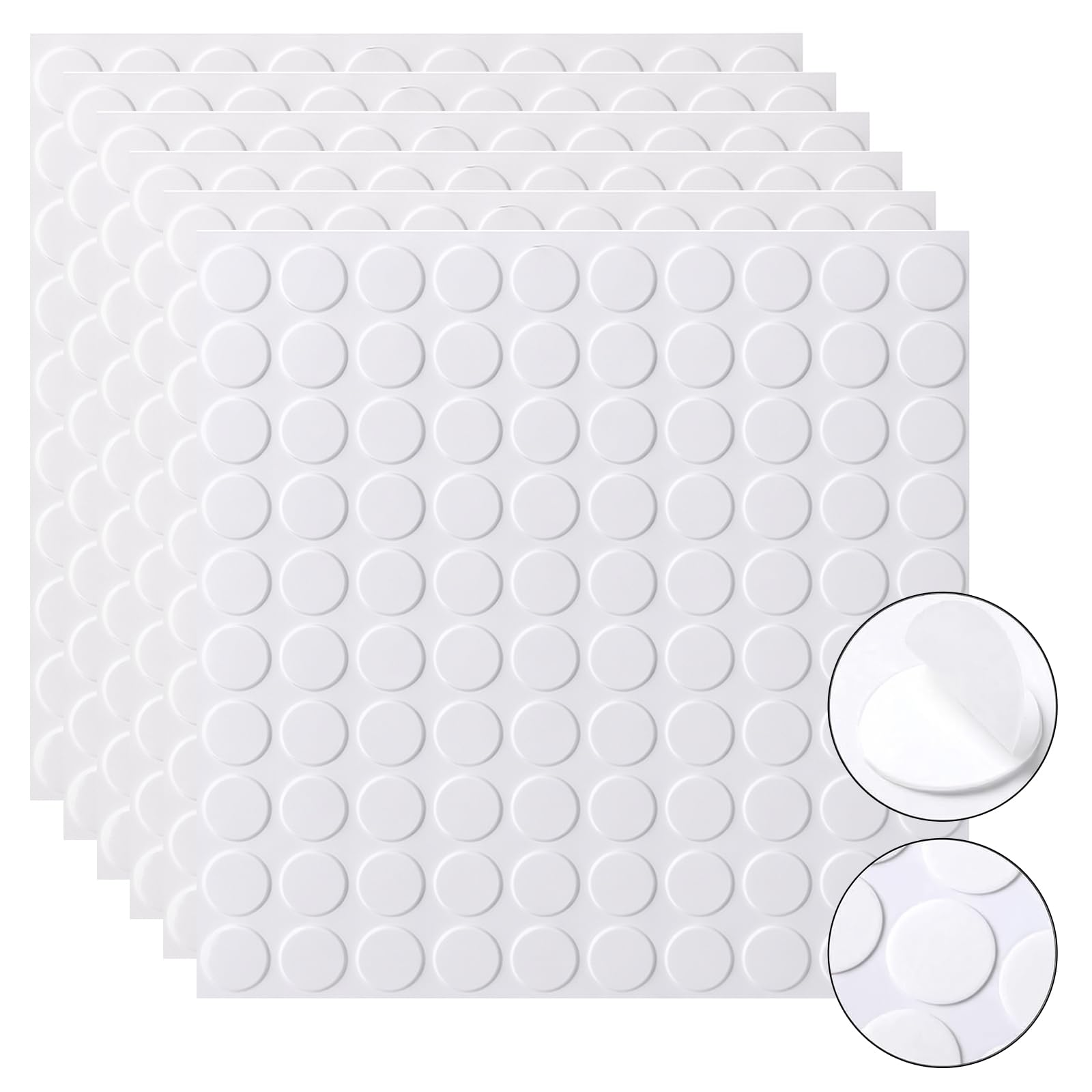 Admygo Double Sided Adhesive Dots - 600 Pcs, 10mm & 15mm Round Glue Dots | Removable