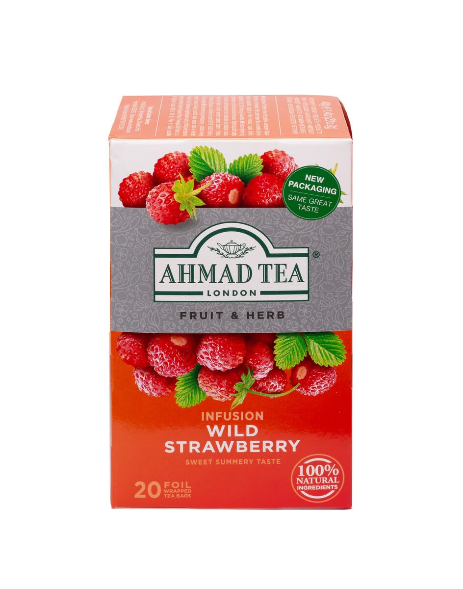 Ahmad Tea Wild Strawberry Fruit & Herbal Infusion - 20 Tea Bags