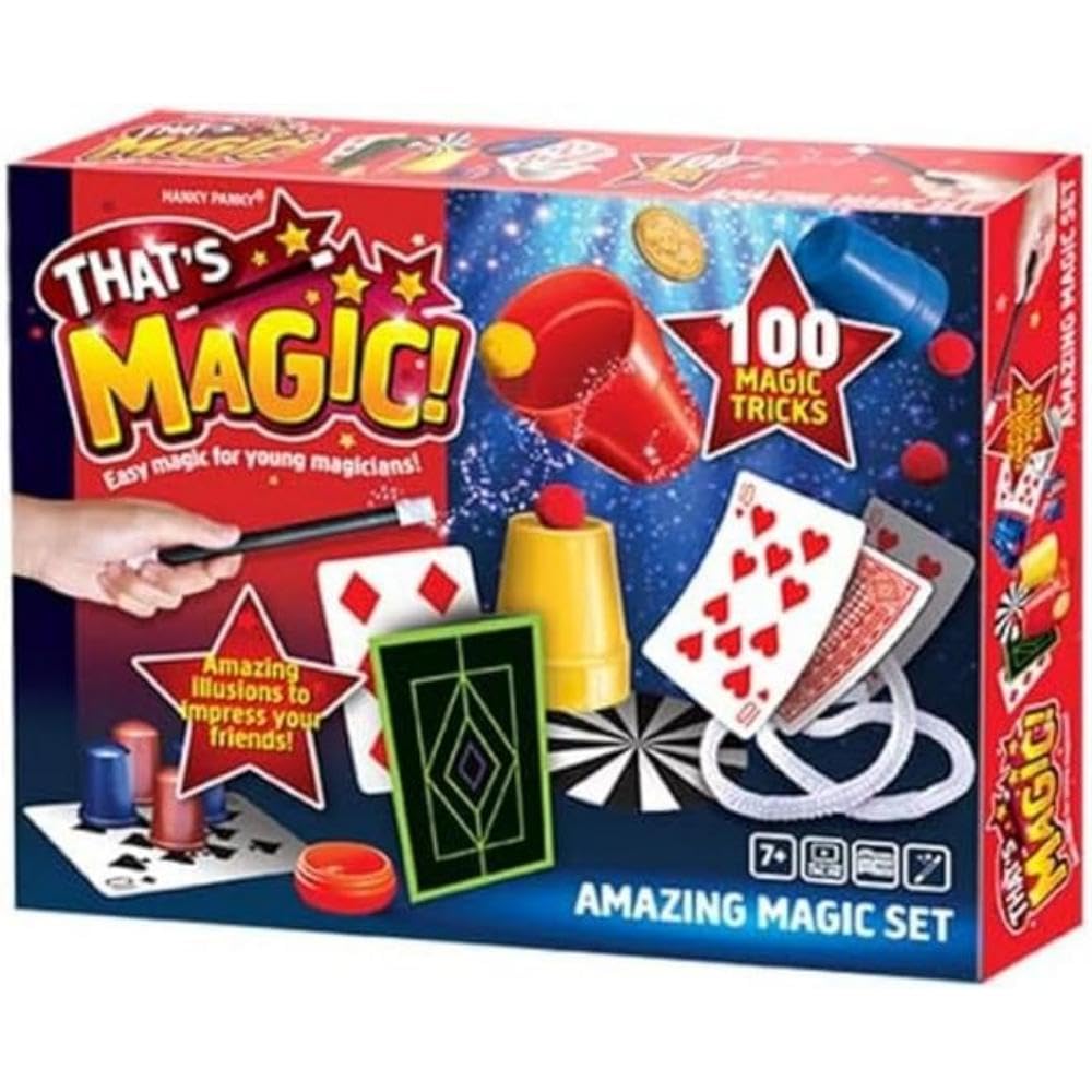 That's Magic Amazing Magic Set - 100 Easy Magic Tricks for Kids with Wand, Cards & Props
