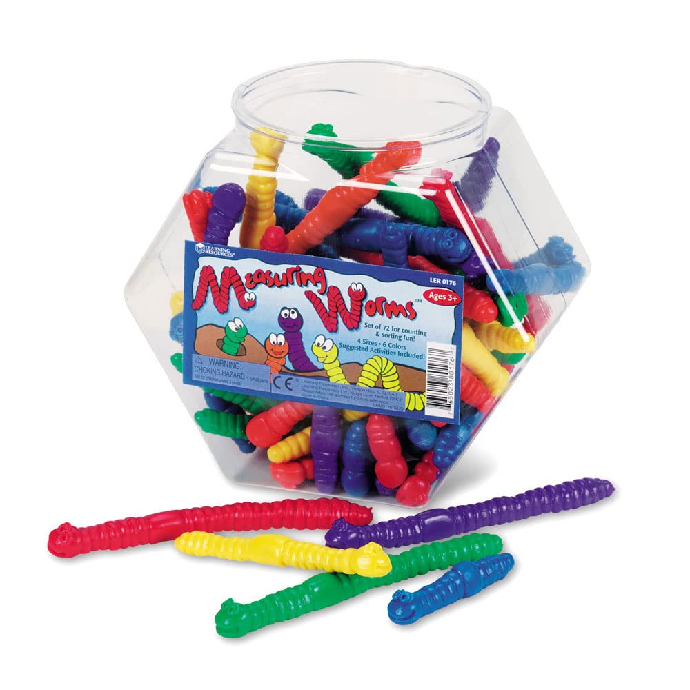 Learning Resources Measuring Worms - Educational Counting & Sorting Playset for Ages 3+ 6