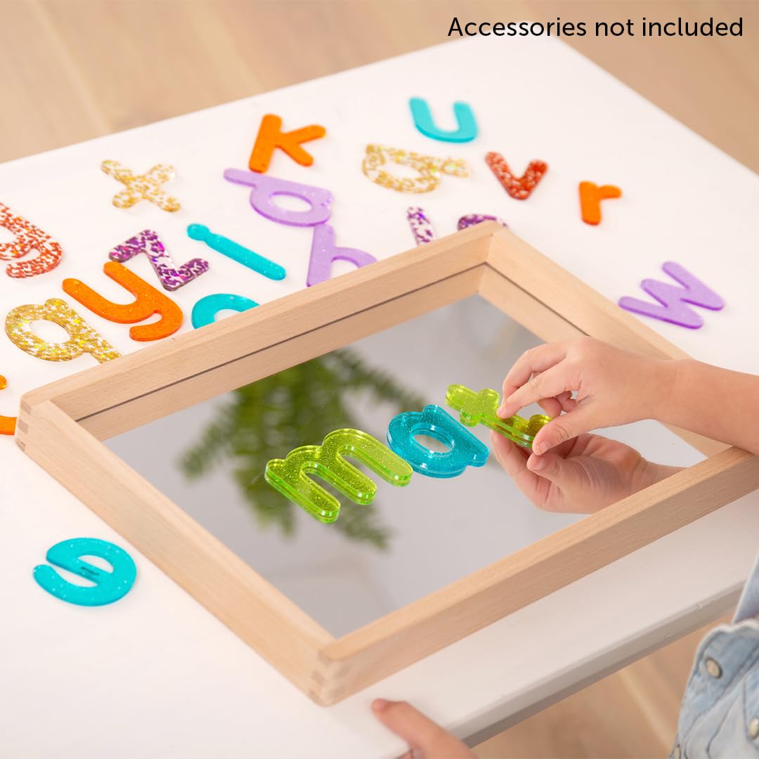 TickiT Small Wooden Mirror Tray - Child-Sized Reflective Sensory Play Tray 7