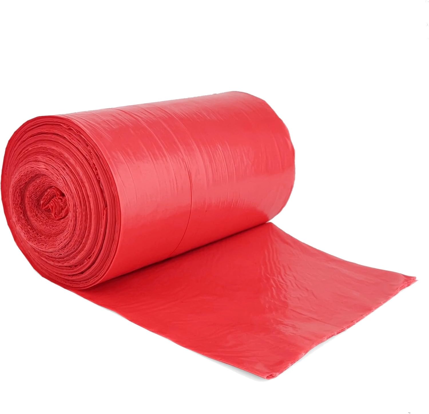 D.RECT 60L Heavy Duty Red Bin Liners - 50 Pack
