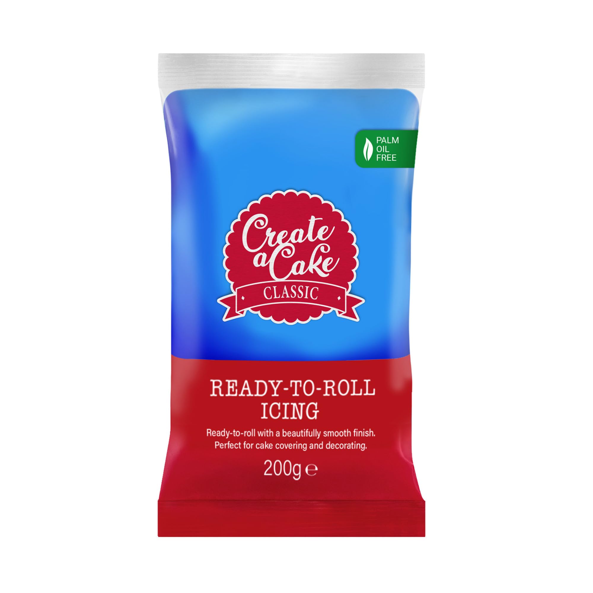 Create A Cake Ready To Roll Icing - Blue Fondant Sugar Paste | 200g | Palm Free