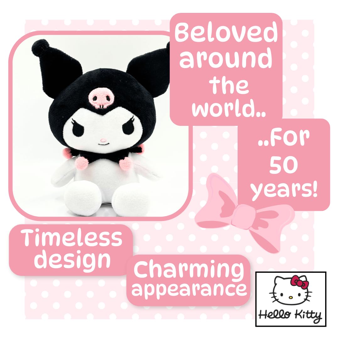 Hello Kitty Kuromi Plush Toy - 15cm Sitting Soft Stuffed Animal for Collectors 5