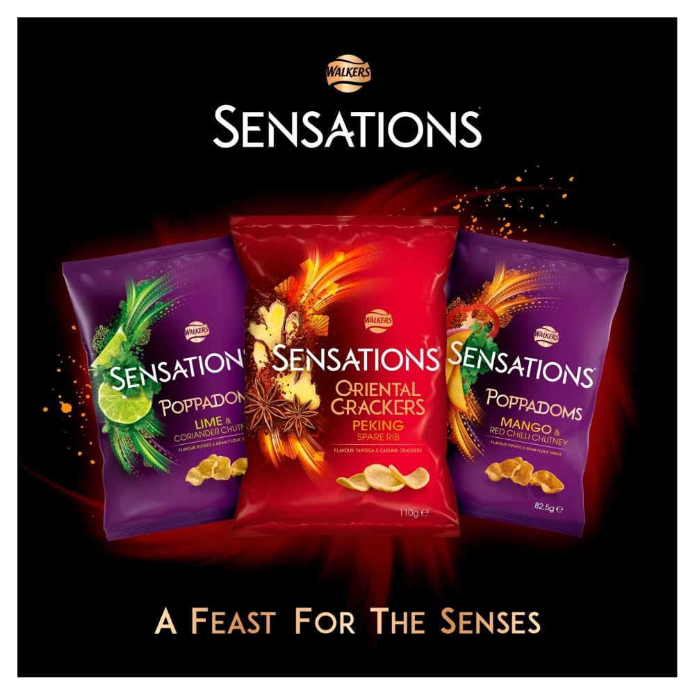 Walkers Sensations Mango-Chili-Chutney Sharing Poppadoms 82,5 g 5