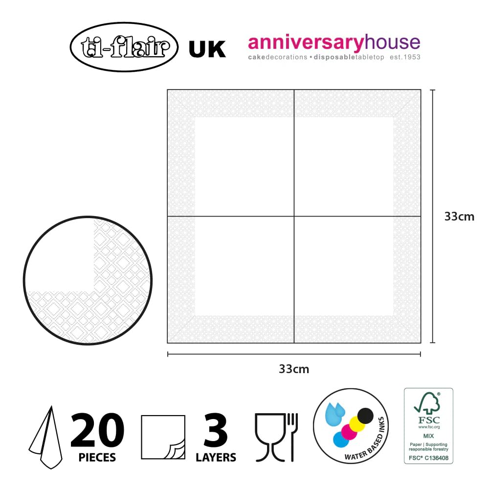 Jet Paper Robin Birds and Poppy Flowers 3-Ply Napkin 33 cm 3