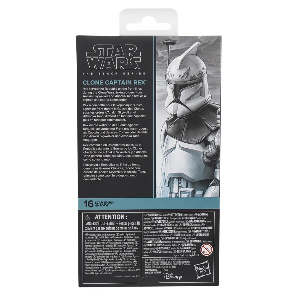 Star Wars The Black Series Clone Captain Rex 15 cm Action Figure - Ahsoka Series Collectible 12