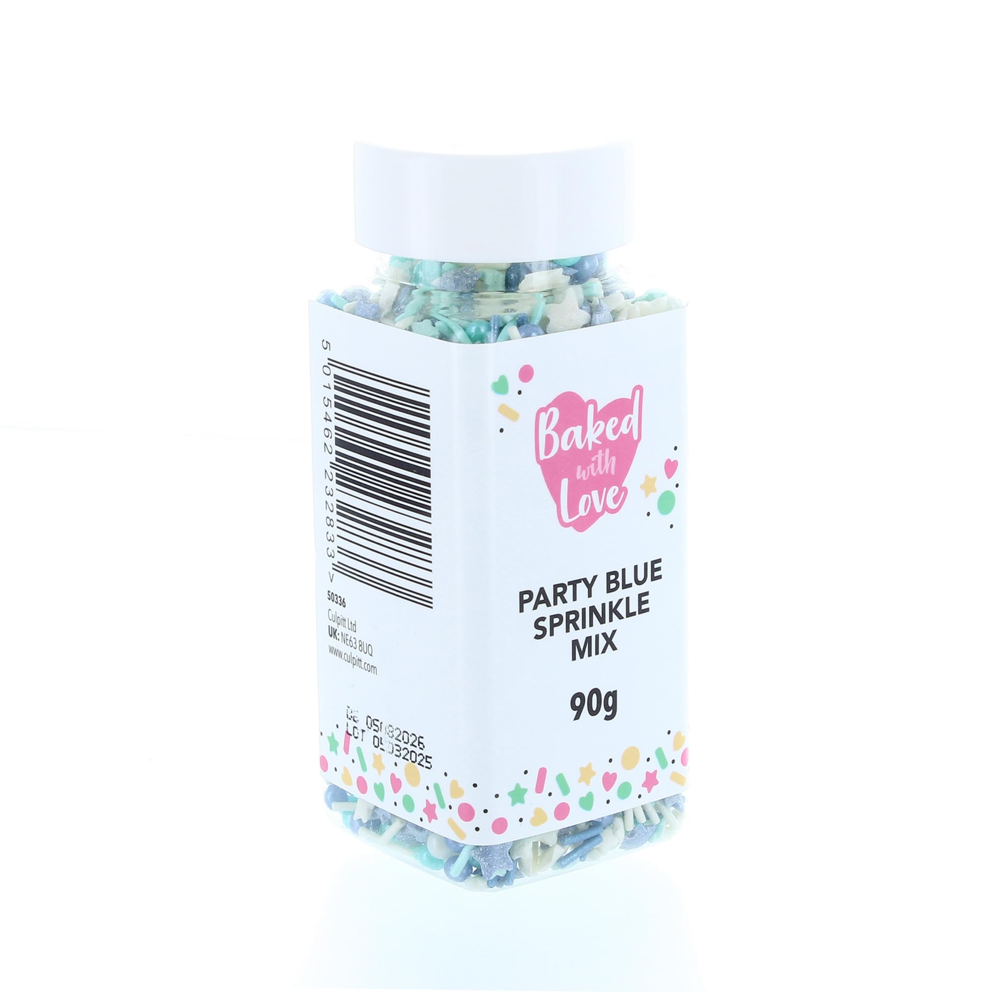 Baked with Love - Blue Sprinkles Party Mix | 90g Resealable Bottle 3