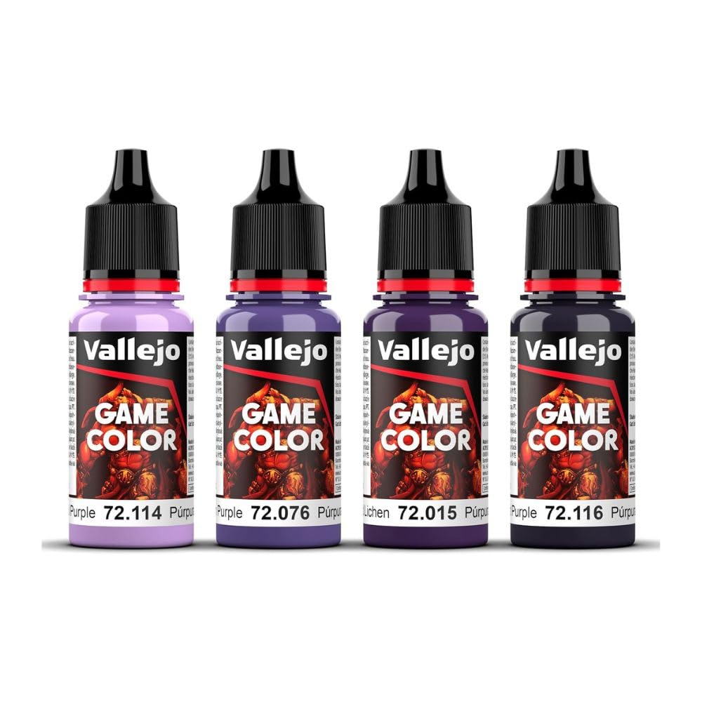 Vallejo AV Game Color Set - Purple Colors (x4) - Acrylic Paints for Model Building, Ages 14+ 4