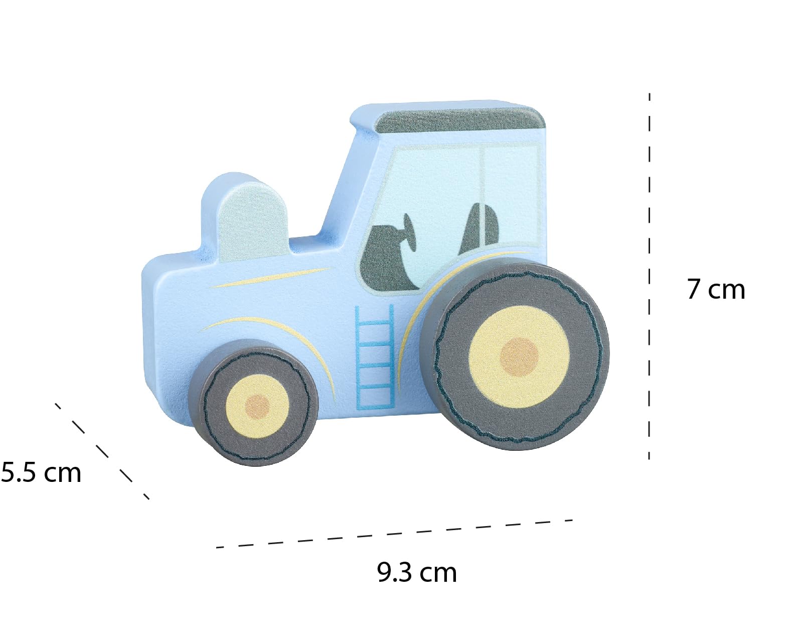 Orange Tree Toys OTT07634 Wooden Push Toy - Educational Farm Tractor for Toddlers 12 Months+ 4