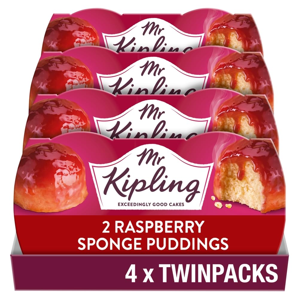 Mr Kipling Raspberry Sponge Pudding Desserts, 190g (Pack of 4) 4